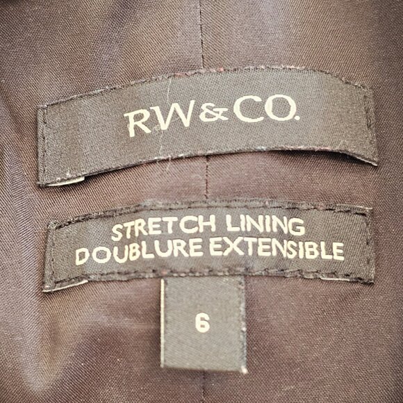 RW & CO Blue Floral Pencil Skirt Sz 6 - Picture 4 of 6